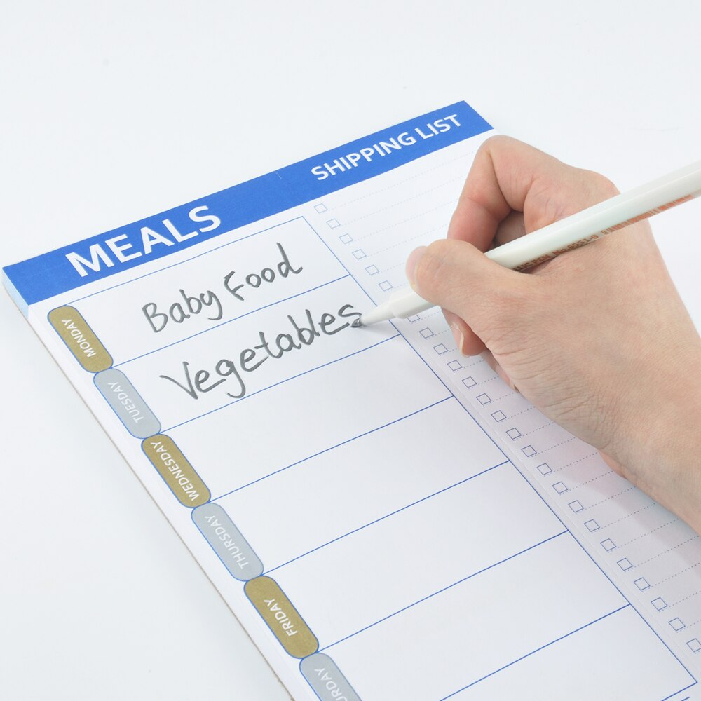 Wekelijkse Planning Pad-Magnetische Menu Planner Met Geperforeerde Tear-Off Kruidenier Belangrijk Lijsten-7 "X 10"