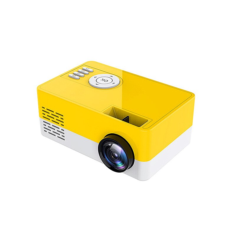 3 farver mini projektor 1500 lumen understøtter 1080p bluetooth 4.0 led bærbar hjemmebiograf android trådløs synkroniseringsskærm til telefon: Eu gul