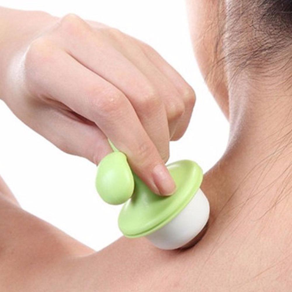 Håndholdt krop manuel massageapparat sød mini potteplante hals skrivebord formet fodrulle massage dekor potte afslapning kugle ansigt be  k1 n 4