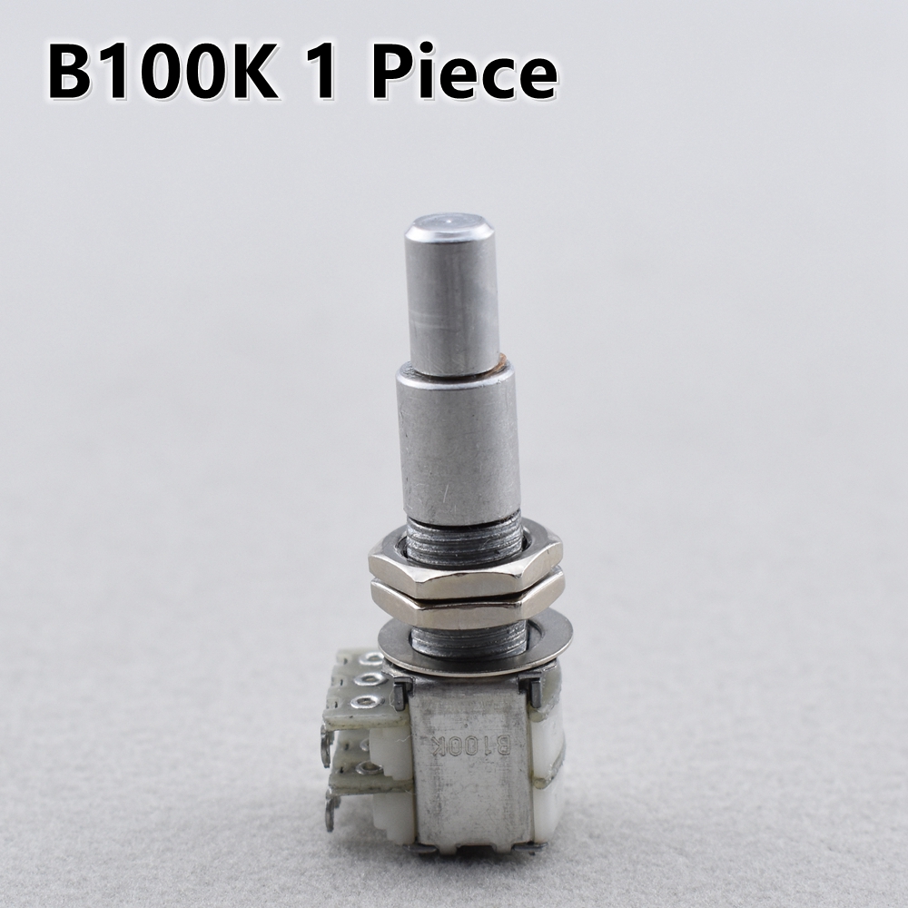 Potenziometro concentrico doppio impilato per chitarra basso da 1 pezzo (pentola) con accessori per chitarra con fermo centrale: Borgogna