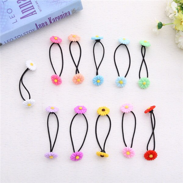 10PCS Hairpins Small Flowers Gripper Children 4 Claws Plastic Hair Clip Clamp for Baby Girls Hair Accessories: Multi