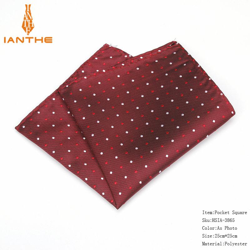 Mannen Klassieke Pocket Vierkante Dot Patroon Zakdoek Mode Zakdoek Voor Mannen Pakken Zakdoeken Vintage Handdoek Accessoires Marine: IA3865