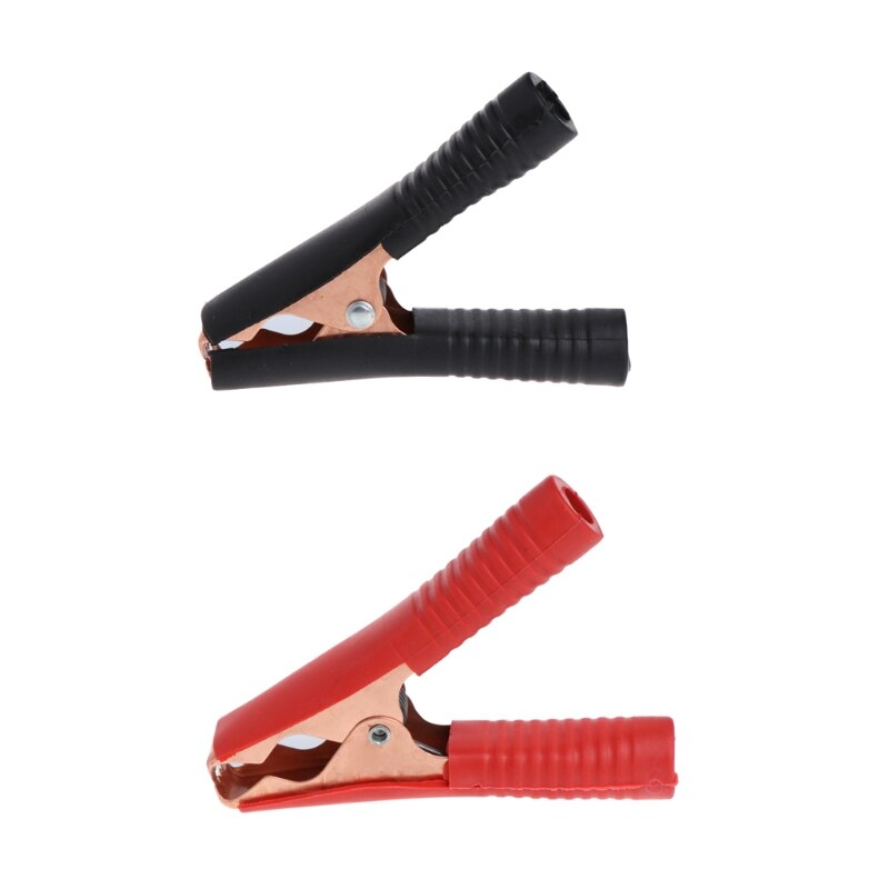 Pinzas de cocodrilo de prueba para batería de coche, pinzas de cocodrilo de 90mm, 100A, 2 piezas