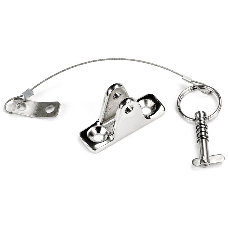 2Pcs Boot Bimini Top Dek Scharnier Met Quick Release Pins Met Schroeven Mariene Hardware Rvs