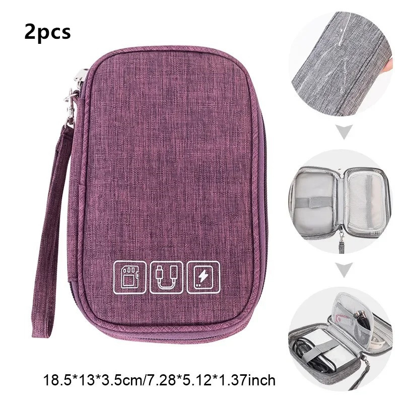kabelopbergtas Elektronische organizer Digitale oplader Draden USB Power Pouch Draagbare reisaccessoires Benodigdheden: MULTI