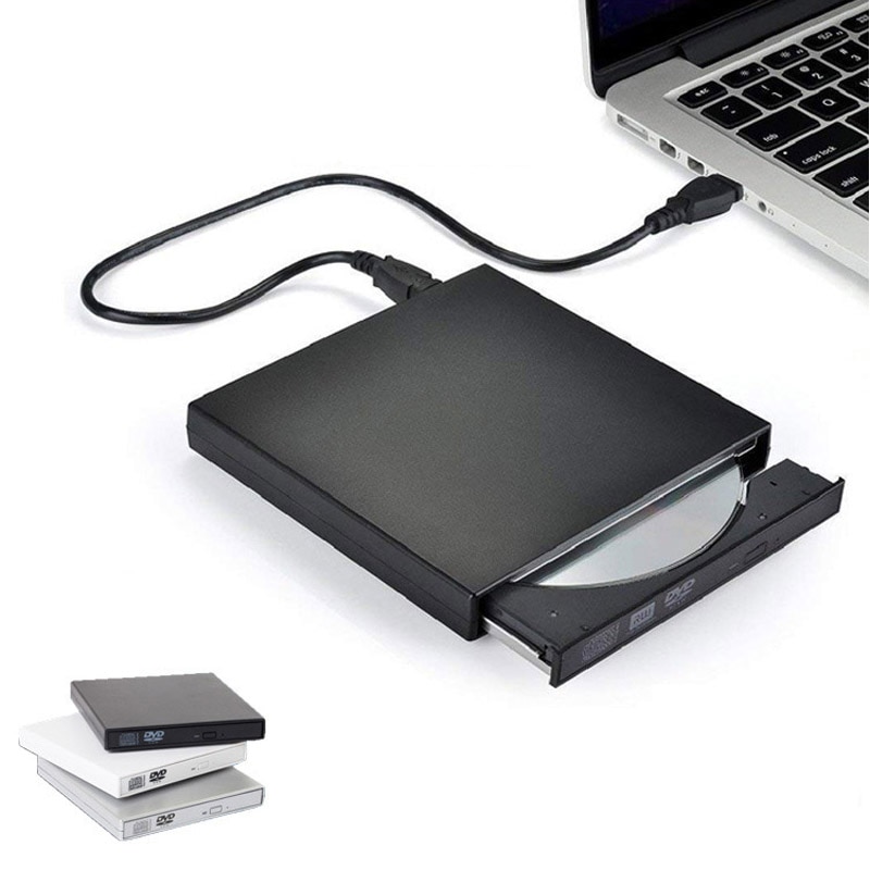 Ekstern dvd-stasjon usb 2.0 høyhastighets dvd-rom-spiller cd-rw-brenner ekstern optisk stasjon for stasjonære bærbare windows