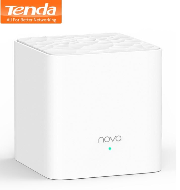 Tenda Nova MW3 Nova Mesh Draadloze Wifi Router AC1200 Dual-Band Voor Hele Huis Wifi Wireless Bridge Repeater: 1 Pack