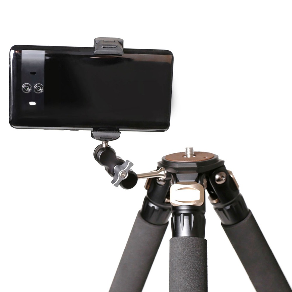 XILETU TM-1 Universele Externe Arm 1/4 Schroef kan monteren op Statief flitslicht microfoon telefoon clip houder