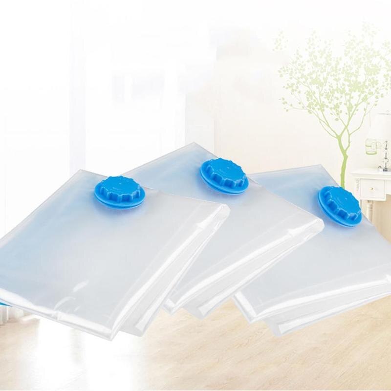 Vacuum Bag Storage Organizer Transparent Border Compressed Saving travel Bags Space Organizador Seal Foldable Extra Lar Z0Q2