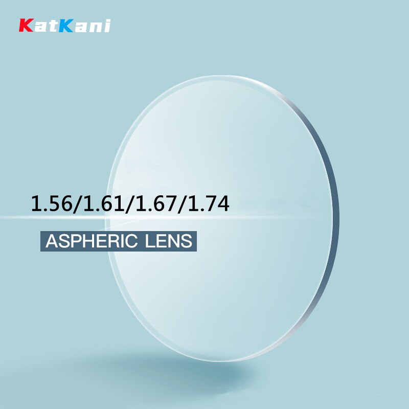 KatKani-lentes asféricos de alta definición para miopía e hipermetropía, lentes de CR-39 Anti-UV, 1,56/1,61/1,67/1,74, 1 par
