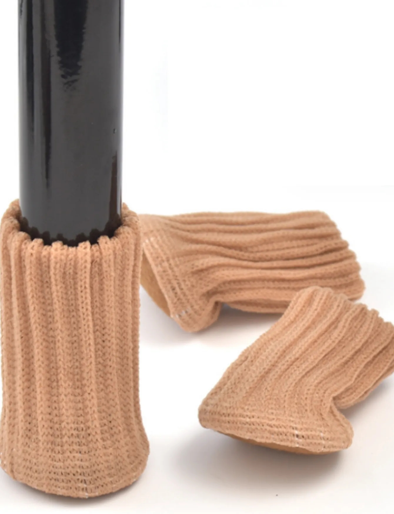 Botines antideslizantes de doble capa para mesa y silla, botines de punto con costuras gruesas, fondo redondo, protección de piernas, taburete de Silla, 8/16 piezas