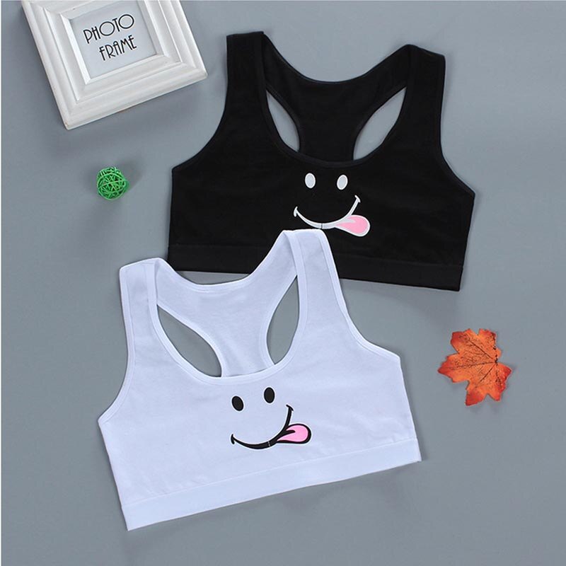 Training Bra For Girls Underwear Cotton Tops Crop Teens Cartoon Sports Bras Vest Teen Clothing 9-15Y
