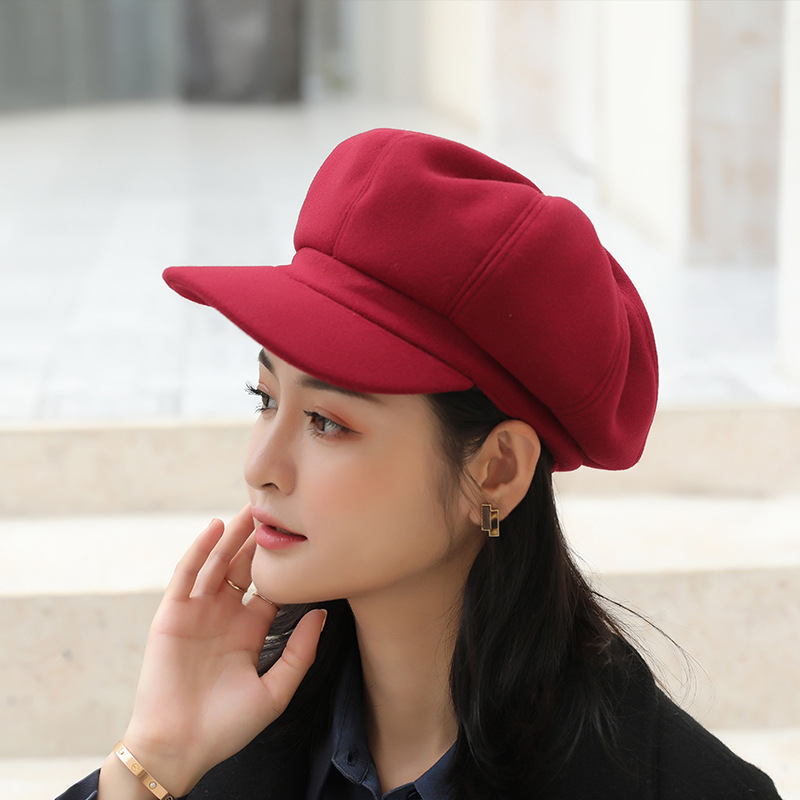 Winter Newsboy Caps Women Newsboy Gatsby Cap Octagonal Baker Peaked Beret Driving Hat Female Hats Painter Tour Cap Fast