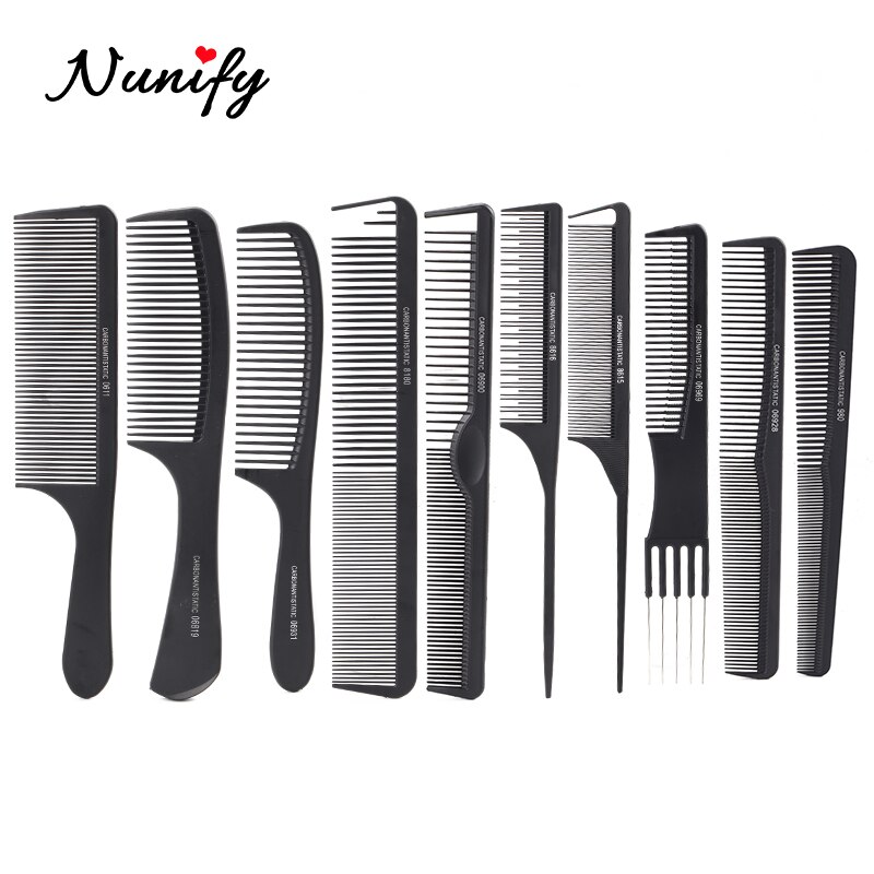 Nunify Zwarte Kleur Haar Borstel Ontklitter Ontwarren Rechte Haarborstels Kapper Haar Knippen Kam Pro Salon Haarverzorging Styling Tool