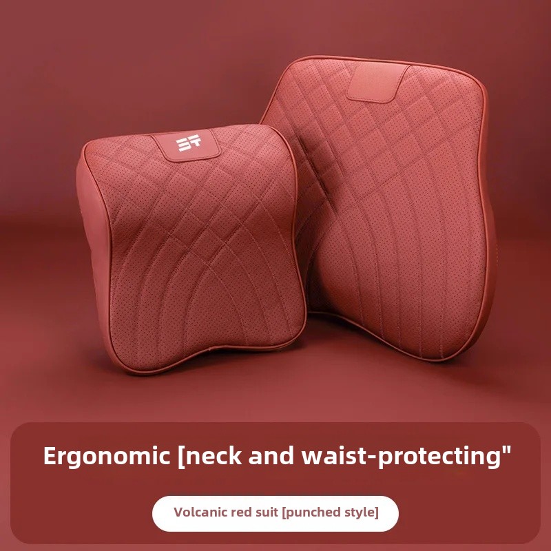 Poduszka podtrzymująca szyję podróżnika X70plus duża Góra morze król X90 zagłówek poduszka podtrzymująca talię akcesoria wewnętrzne dla Jietu C: Czerwona róża