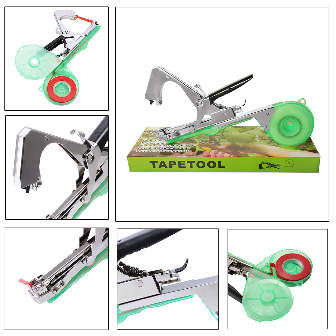 Plant Garden Tapetools Binder Nail Tapener Flower Vegetable Bind Branch Machine Grape Vine Stapler Tying Device Tying Machine