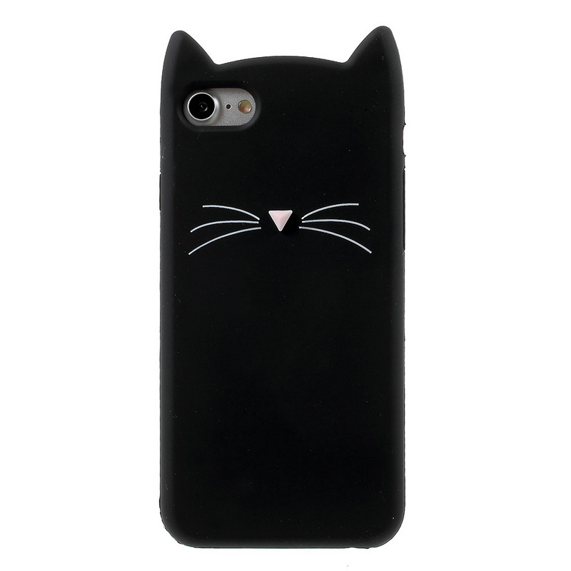 Tecknat fodral till iphone 5 5s 3d silikon mjukt tpu katt telefonskal till apple iphone 5s se2016 fundaskal för flickor
