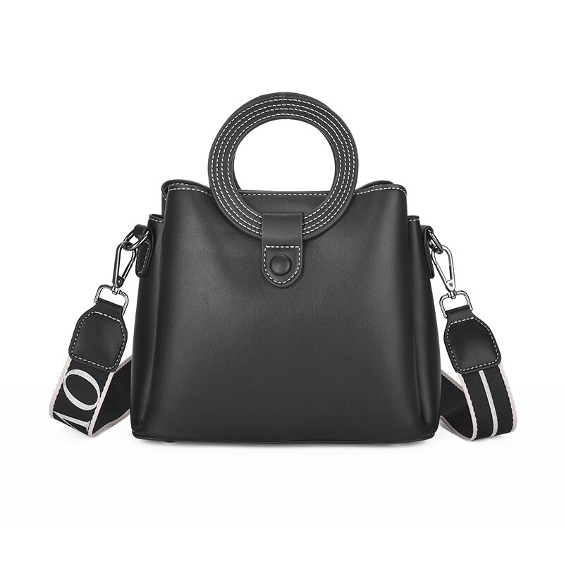 Nuove borse classiche da donna borsa a conchiglia borse retrò borse da donna in pelle PU: Black