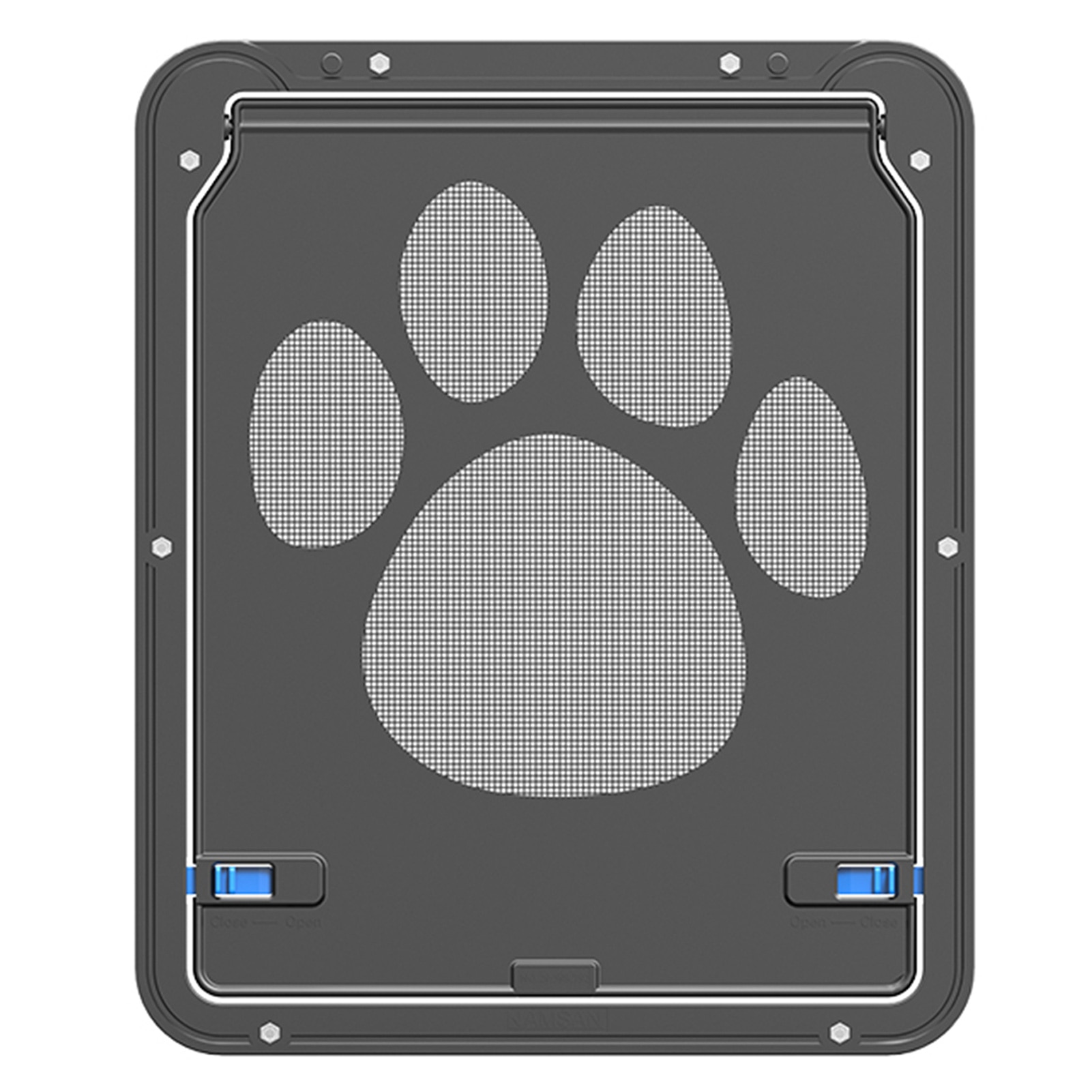 Pet Screen Door Pet Door Sliding Screen Cats Dogs Door with Magnetic Flap Lock Automatically for Medium Large Dogs