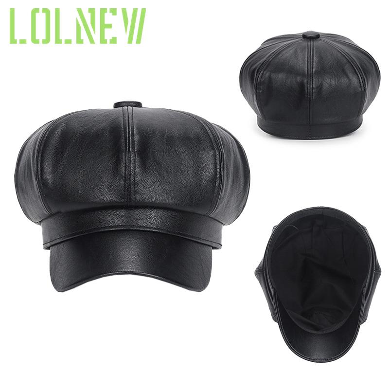 Gorro de cuero con visera para niño y mujer, gorro de estilo clásico, a la , para invierno, novedad