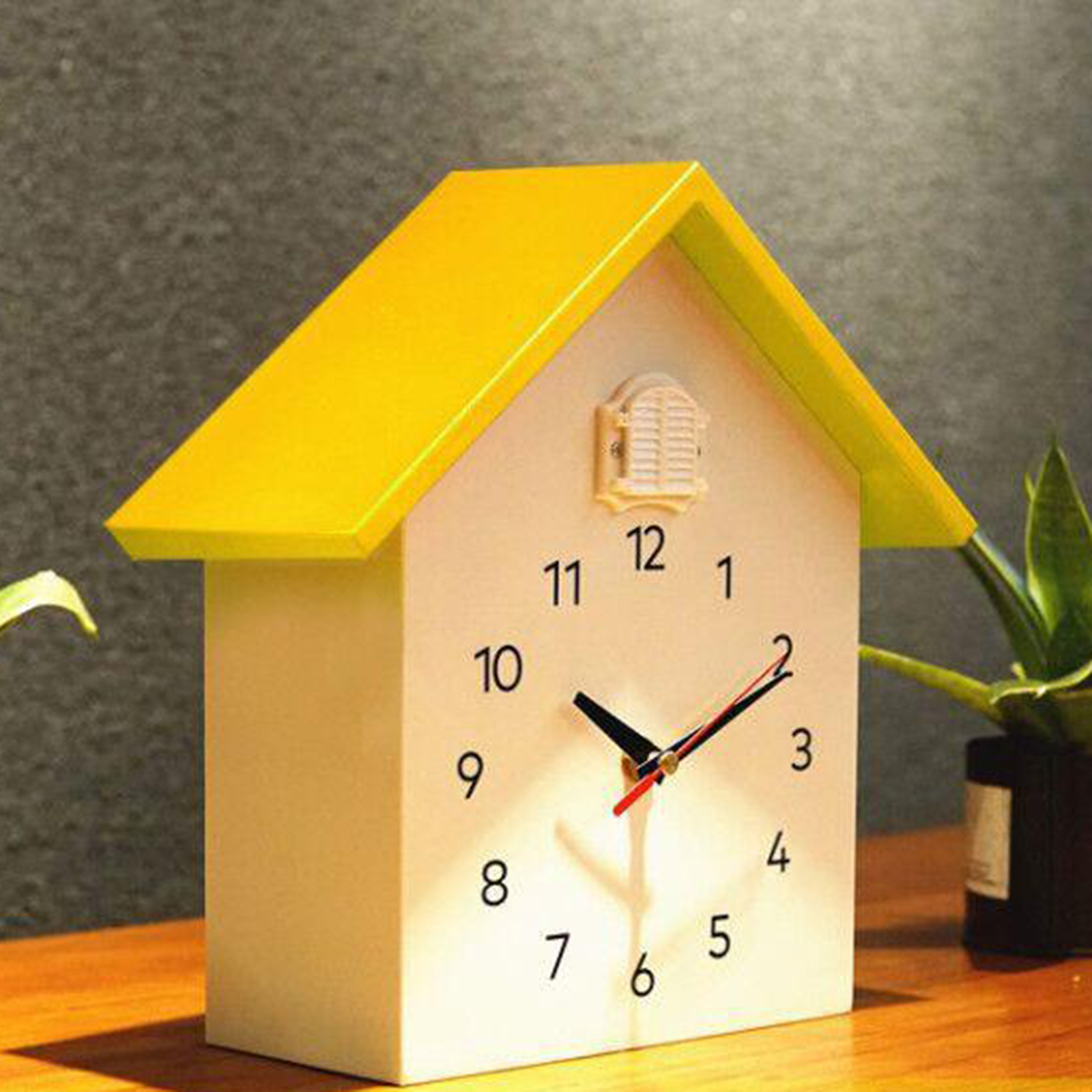 Reloj de cuco colgante para niños, Péndulo de pájaro, gabinete de mesa, casa de pájaro, dormitorio, silencioso, decoración de escritorio