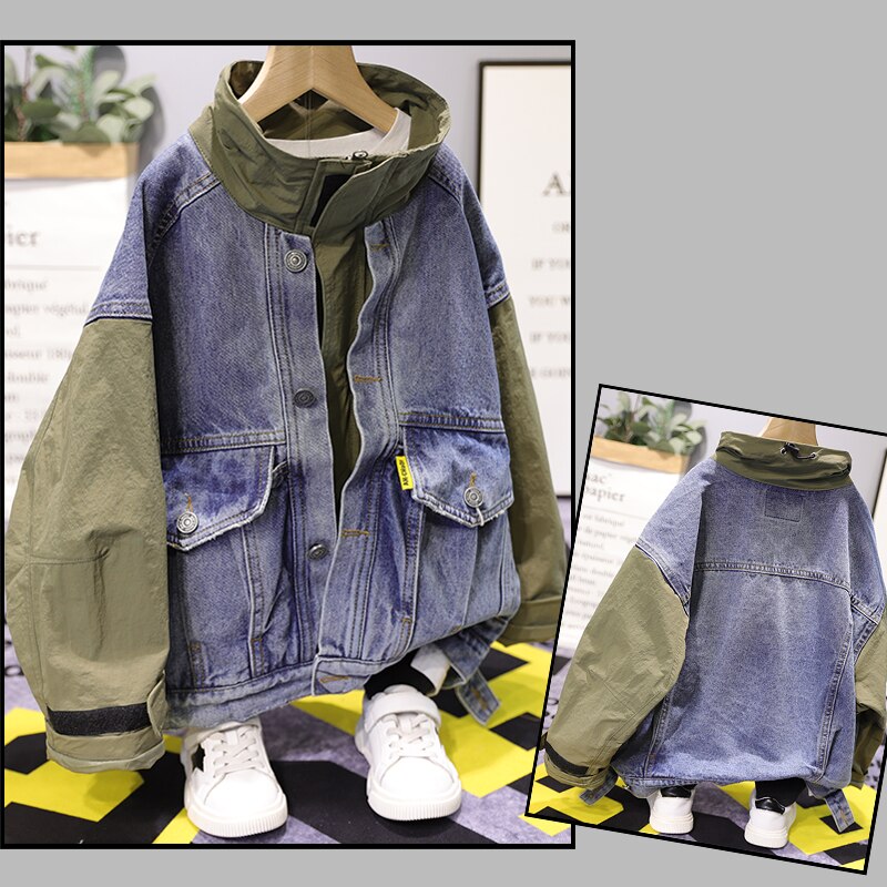 New Boy giacche Denim Jeans moda bambini cappotti bambini capispalla primavera autunno 2021CT017