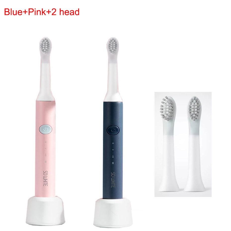 SOOCAS Electric Toothbrush Ultrasonic Tooth Brushes Electric Head EX3 Teeth Whitening And Cleaning Xiaomi Ecological Product: PinkBlue and 2 head