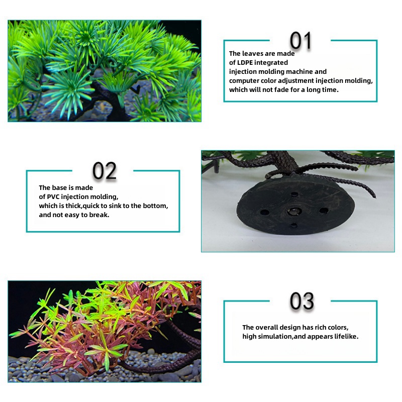 Aquarium Bonsai Boom, Plant, Aquarium Decoratie, Kunstmatige Plant, Bloem Decoratie, Beta Goudvis Decoratie, Zoetwater