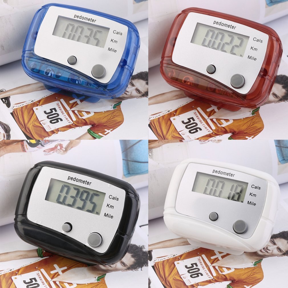 TSAI Mini Digital LCD Run Step Pedometer Walking Distance Counter Lightweight Belt Clip Pedometer