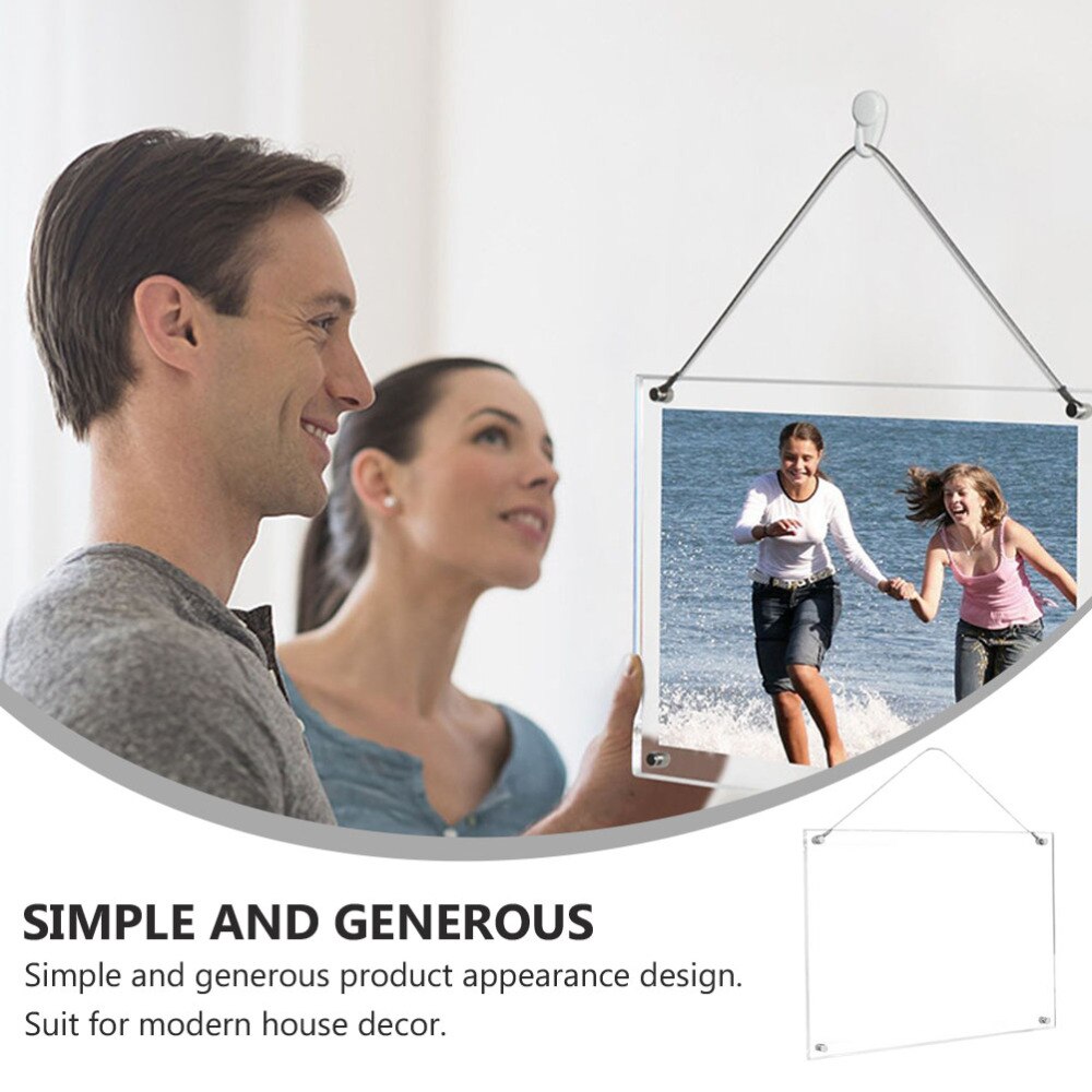 Akryl gennemsigtig fotoramme certificering display ramme væg ornament hjem billedramme til display boligindretning