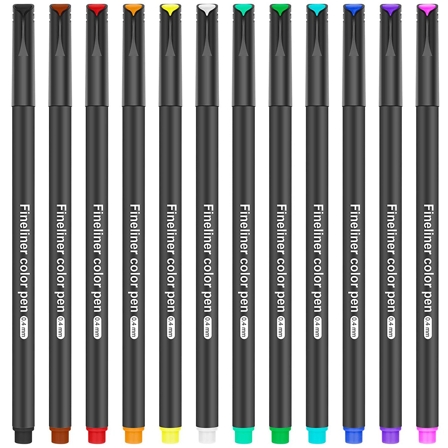54 stuks acryl gelstiften, 9 x 6 gekleurde pennen met 1 mm fijne punt