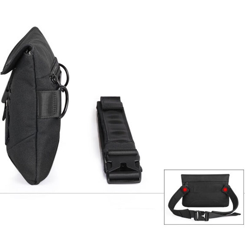 9.7 inch iPad Tablet USB Charging Chest Bag Multi-function Water Repellent Nylon Casual Small Shoulder Bags For Male