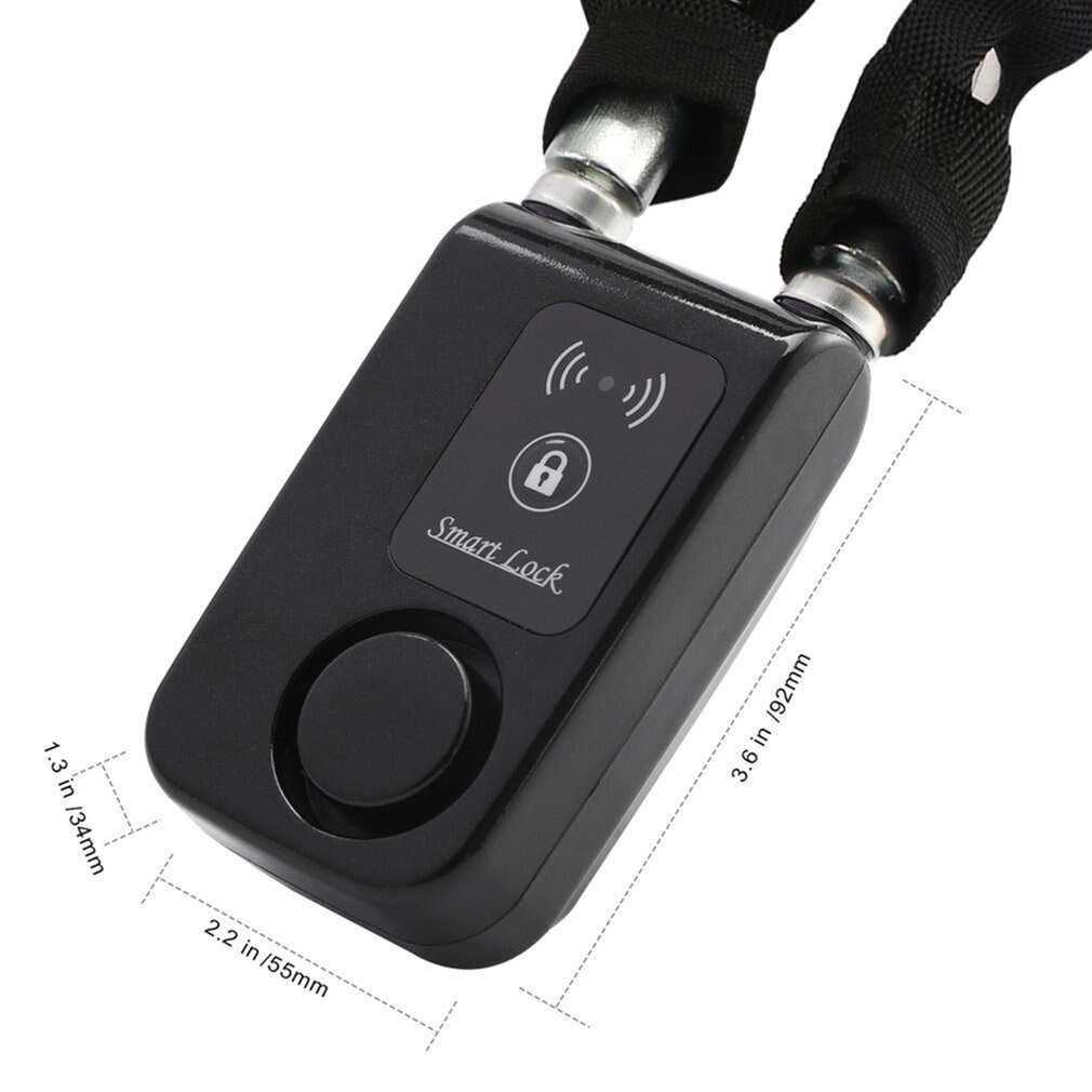 Super intelligent telefon app kontroll smart larmlås vattentätt 110db larm cykellås utomhus stöldskydd
