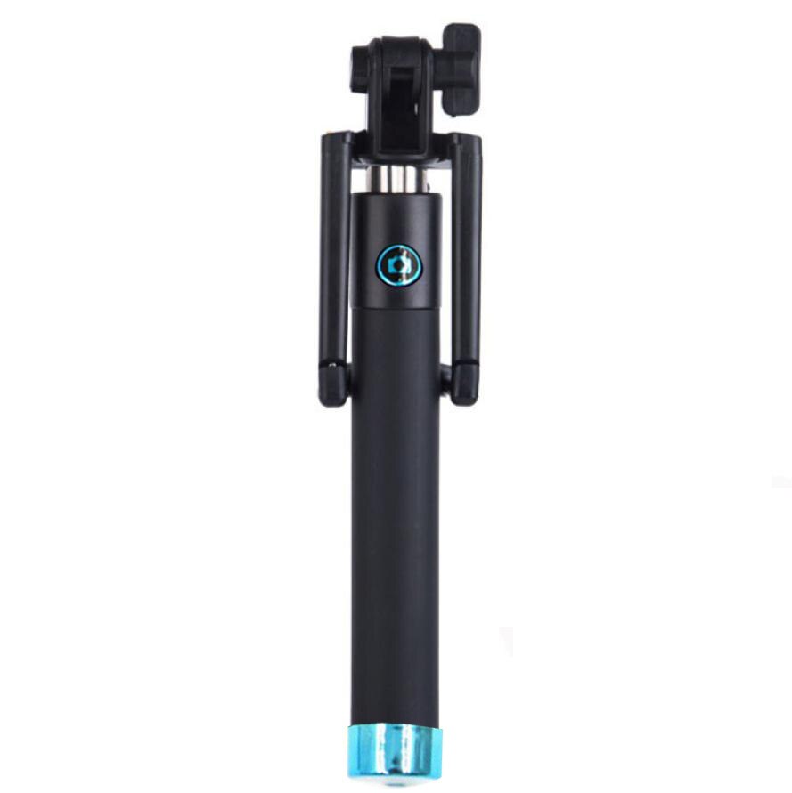 Mode Universele Draagbare Handheld Self-Pole Statief Monopod Stick Voor Smartphone Wired Selfie Stick Voor Iphone 6/6 S: Blue