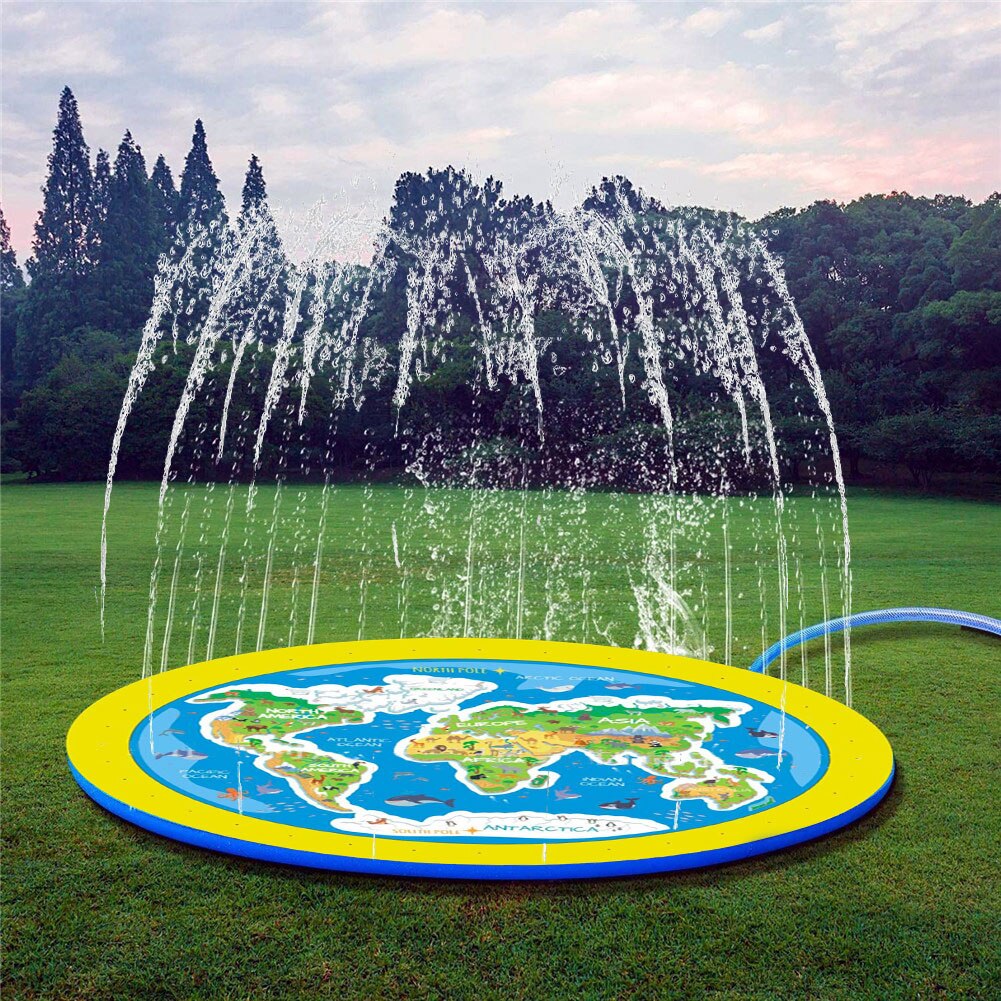 Arroseur et tapis d'éclaboussure enfants arroseur jouet extérieur 3-en-1 arroseur enfants Splash Pad pour garçons filles en plein air eau Fun