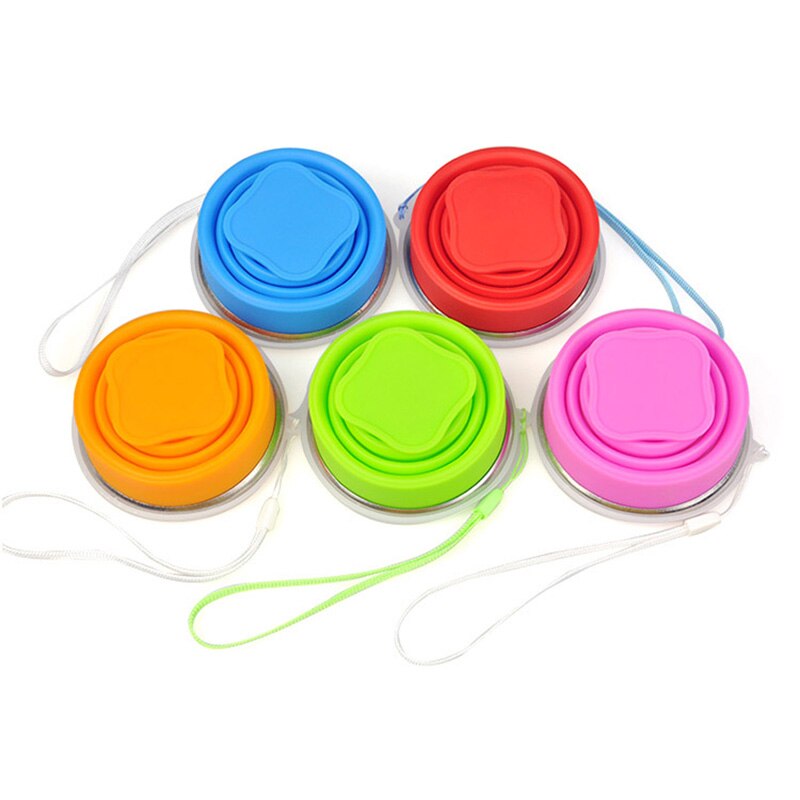 Nuevas tazas de silicona para viaje al aire libre, vasos plegables retráctiles plegables, vasos de agua plegables telescópicos HG99