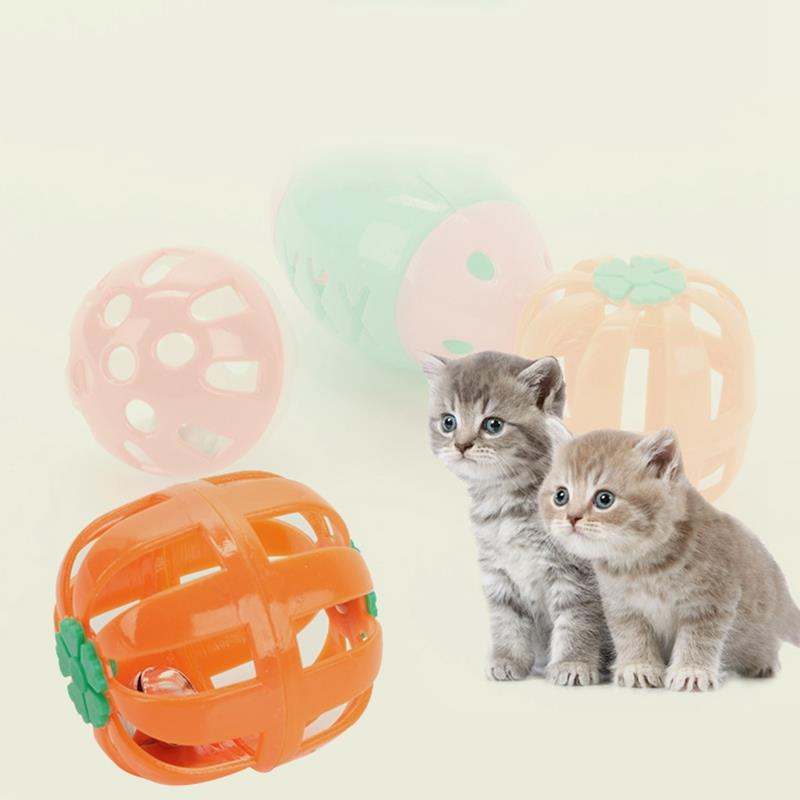 1 Stuk Kat Speelgoed Holle Plastic Kat Chase Bal Speelgoed Kitten Play Bal Met Bel Grappige Huisdier Chase Training ballen Katten Supplies