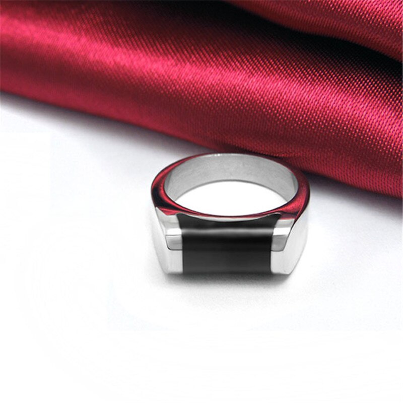 Zorcvens Rvs Mannen Ring Zwarte Kleur Trouwringen Voor Mannen