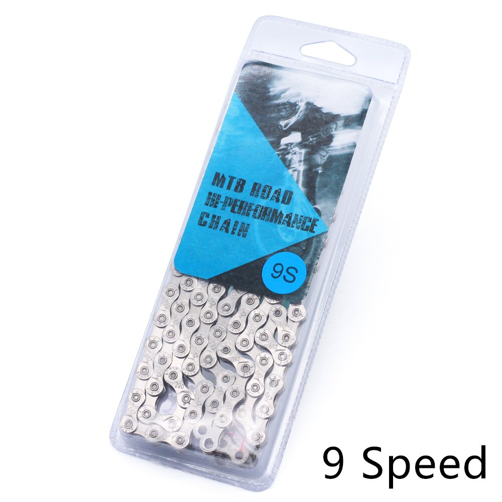 Everdawn Fietsketting 6/7/8 9 10 11 12 Speed Plating High End Staal Anti-Roest Bike Chain voor Mountain Road Bike116L: 9 Speed