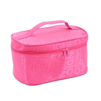 Women Make up bag Letter Cosmetic bag organizer Square Travel Handbag Toiletry Organizer Solid High Capacity Bags Girls: Red