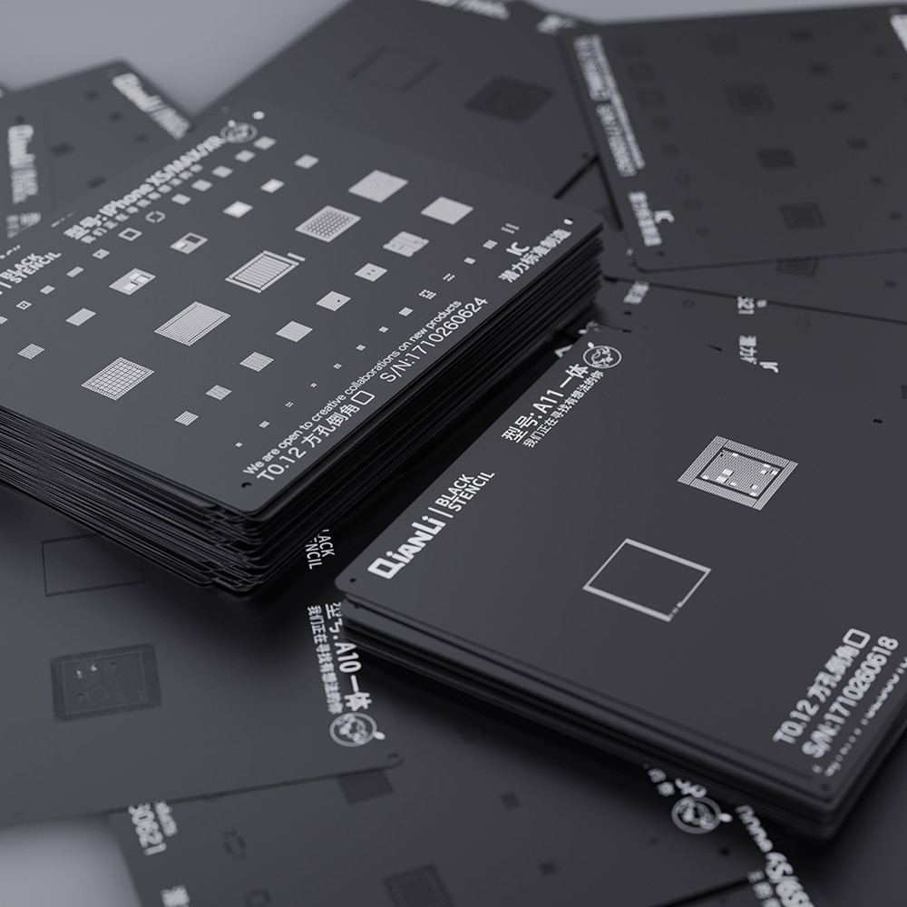 Qianli kasvi tina musta verkko iphonelle 6 6p 6s 6sp 7 7p 8 x xs xs max xr ic korjaus istutus tina verkko alusta