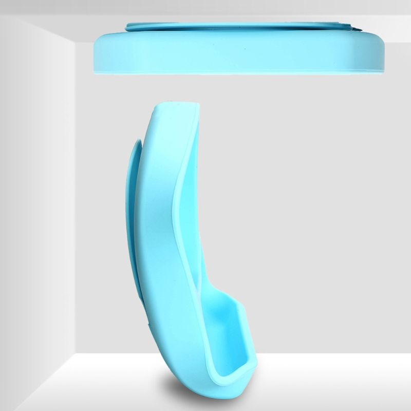 Plato de bebé de silicona de grado alimenticio plato de agarre de Base de succión dividido rosa con tapa R2JF