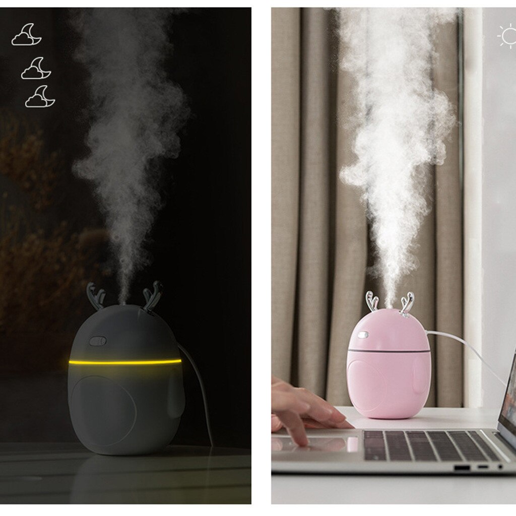 Mini humidificador de aire para el hogar y la Oficina, purificador de aire pequeño, atomizador, Usb, Humidificador de niebla fría, 320ml, 4 #