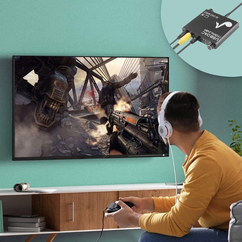 Nuovo convertitore Audio digitale/analogico 192KHz con regolazione dei bassi e del volume SPDIF digitale/ottico/Toslink/coassiale a L/R J0PB