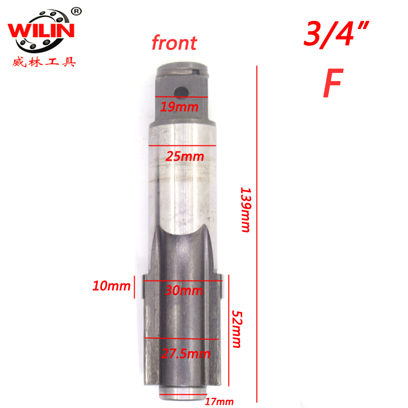 3/4 Pneumatic Impact Wrench Spindle Inch Pneumatic Wrench Tool Strike Shaft Maintenance Accessories Front Axle: 1 PCS NoF