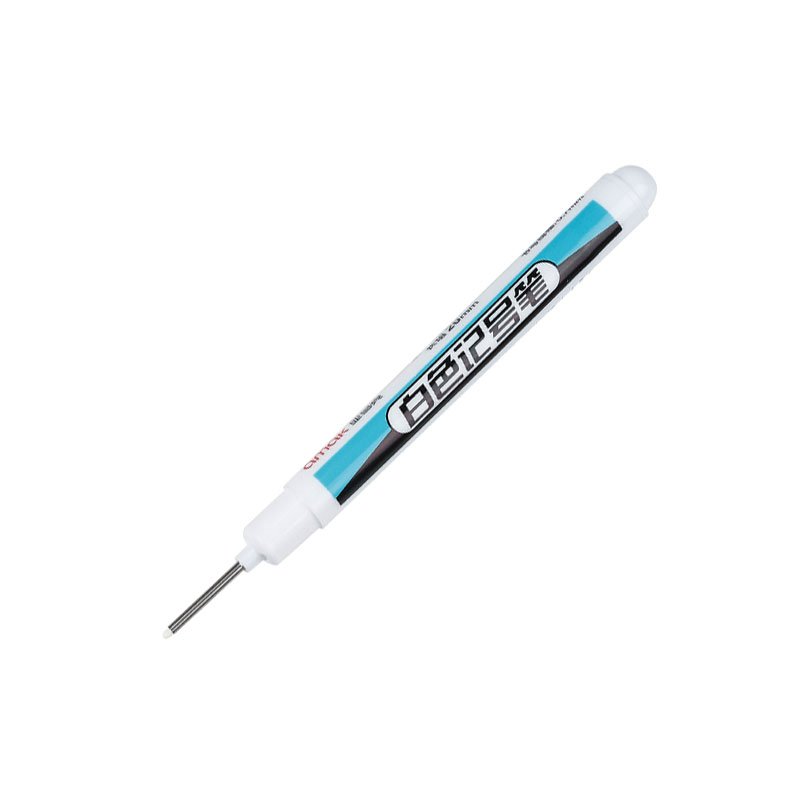 20MM czerwony/czarny/niebieski/biały atrament markery z długą główką łazienka dekoracja do obróbki drewna uniwersalne markery z głębokimi otworami: WHITE