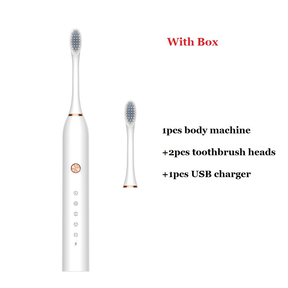 Powerful Electric Toothbrush Rechargeable Ultrasonic Sonic USB Charge Waterproof Teeth Brush 5 Modes Whitening Teeth Tools.