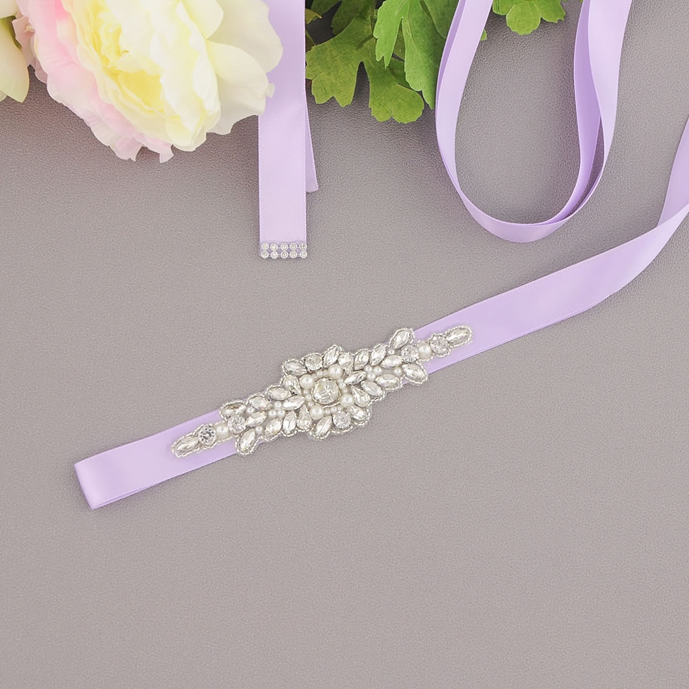 Faixa de casamento rosa verde azul cinza moda cintos de casamento flor cetim vestido de casamento cinto de fita de noiva faixa cinto de festa de honra: lavender