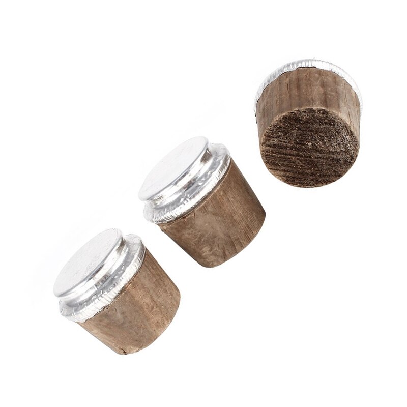 Bouteille thermos en bois, diamètre du fond ELEG-37mm, en liège, ton argent, 3 pièces