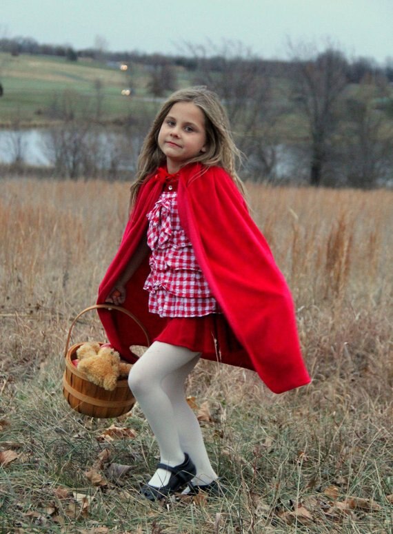 Disfraz de princesa Blancanieves y Caperucita roja con capucha, capa suave, para niñas de 3 a 6 años